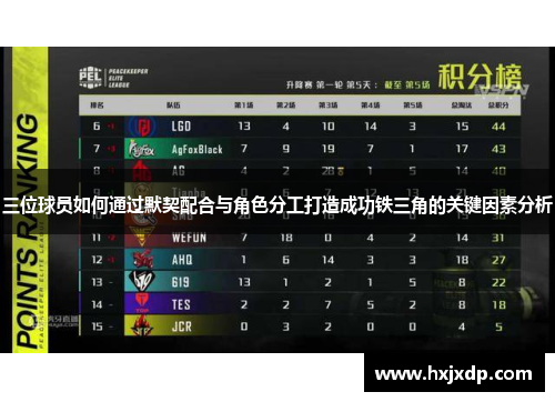 三位球员如何通过默契配合与角色分工打造成功铁三角的关键因素分析